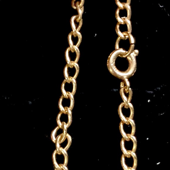 14K Yellow Gold Estate Diamond Nugget Pendant 12K GF Chain - Picture 4 of 12